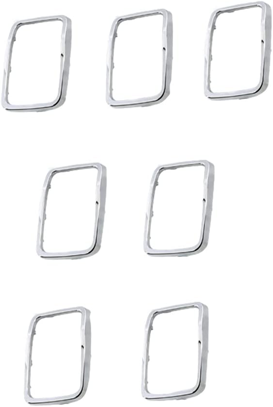 Front Grill Rings Grille Inserts Cover Trim Kit, 7PCS Front Grill Inserts Grille Cover Trim, Compatible with Jeep Grand Cherokee 2014-2016
