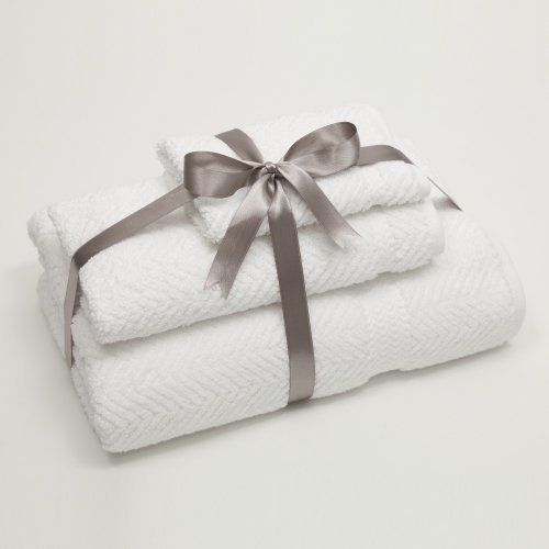Linum Home Textiles Herringbone 100% Turkish Cotton 3 Piece Towel Set #TOP3