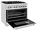 ZLINE 36 in. 4.6 cu. ft. Legacy Dual Fuel Range with 6 Burner Gas Cooktop and Electric Convection Oven in Stainless Steel (RA36)