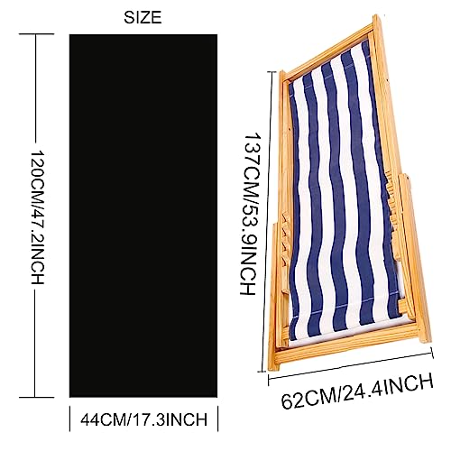 TBACW Patio Lounge Chair Replacement Canvas - Only Canvas(Black) by TBACW - Used condition - Image 5