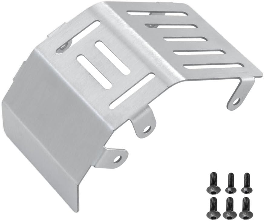 Stainless Steel RC Guard Armor Protector Skid Plate for LOSI 1/4 Promoto-MX Motorcycle Upgrade Parts Accessories（Silver）