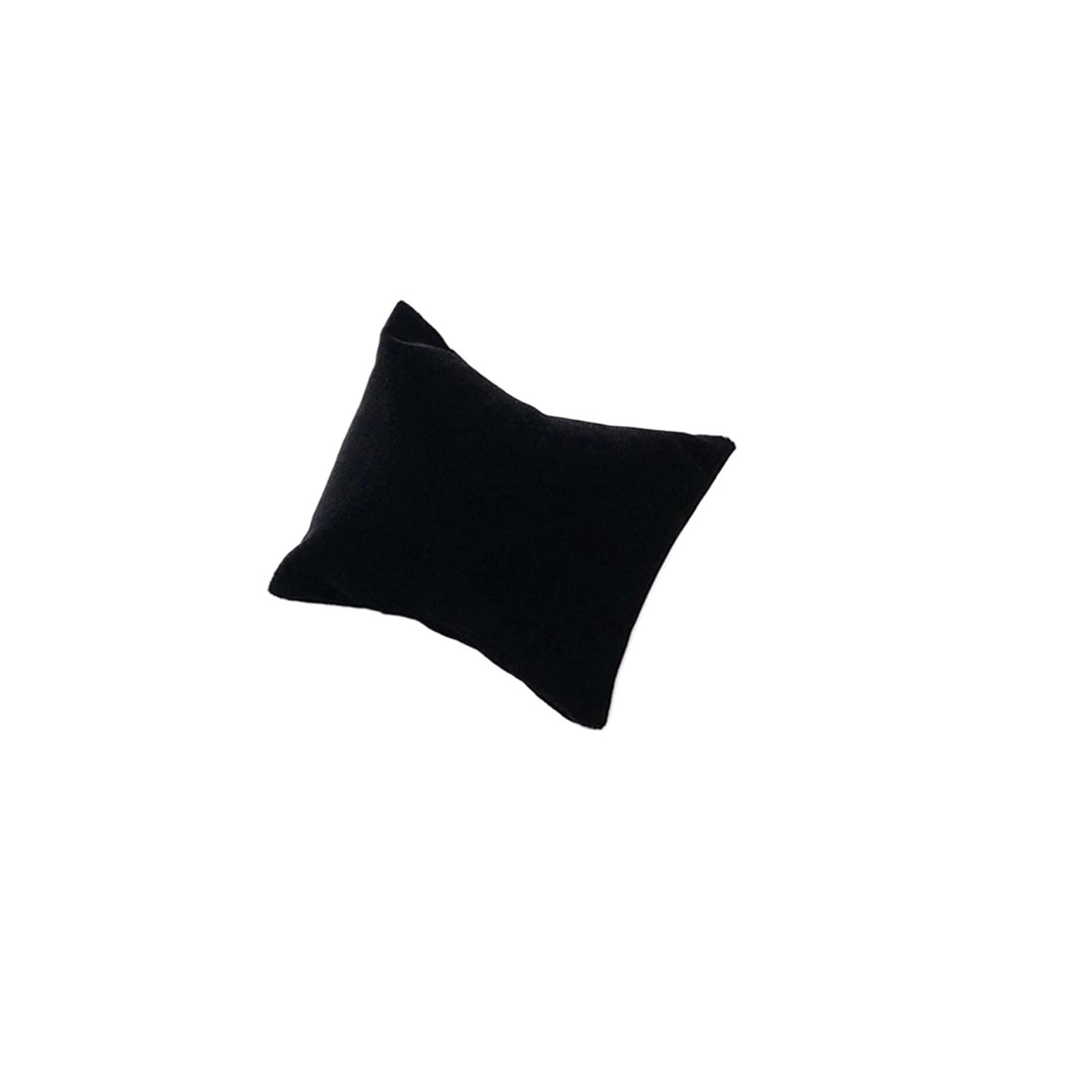 WUYXTO 10pcs Watch Bracelet Pillow For Case Box Soft Velvet PU Leather Anklet Bangle Display Stand Holder Cushion Photography Prop For Packaging(Black Velvet S)