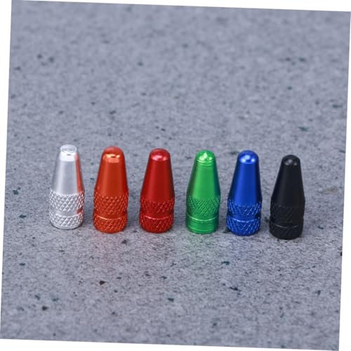 6 Pcs Tapas de Válvula Azules para Bicicleta miniatura 4