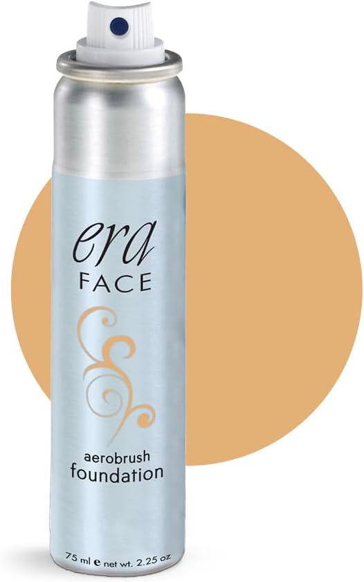 Era Beauty Face Spray Makeup (R6 Ginger, 2.25 oz) - Airbrush Foundation, Everyday, Buildable, Professional Spray on Cosmetics