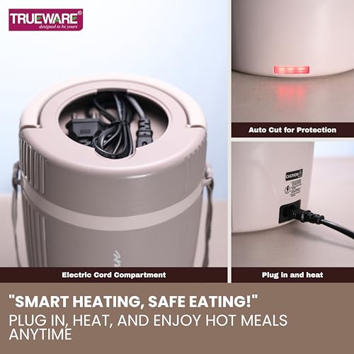 Image of Tureware Electric 4 PU Insulated 4 Stainless Steel Container 450 ML Each Thermoware Electric Lunch Box