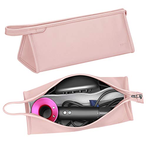 BUBM Travel Case for Dyson Airwrap  Dyson Curling Iron, Portable Hair Dryer Carrying Bag Waterproof Storage for Dyson Supersonic Styler Accessories Protection Organizer (Pink)