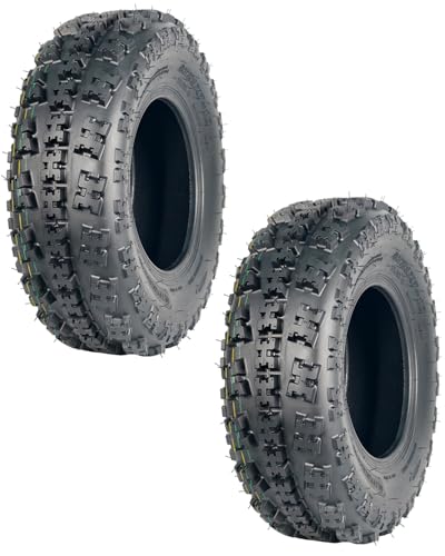 Garvee Set of 2 21X7-10 ATV UTV Tires, All-Terrain Mud Tires 6 Ply Tubeless with No-Directional Knobby Tread, DOT Certified (Not for Highway Service)