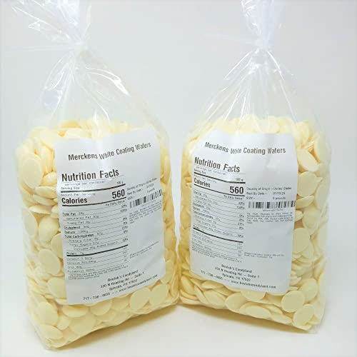 Merckens Coating Melting Wafers Chocolate White 10 pounds - Thumbnail 4