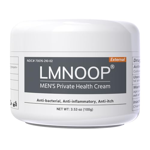 LMNOOP Men's Intimate Health Cream: 100% Natural Herbal Balanitis Treatment for Men – Anti-Inflammatory, Yeast & Jock Itch Relief, Sensitive Skin Safe 3.53oz