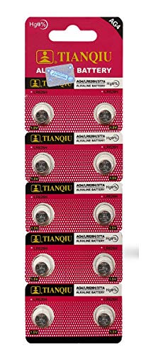 Tianqiu 10PCS Ag4 Lr626 377 Sr626Sw Batería Alcalina