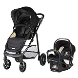 Diono Quantum 4 3-in-1 Travel System with LiteClik 30 R SafePlus Infant Car Seat and Base, Rear-Facing for Infants 4-30lbs, Includes Infant Car Seat Folding Stroller and Toddler Seat (Black Jet)