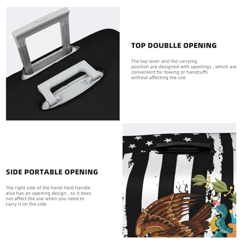 Travel Luggage Cover Vintage America Mexico Mexican Flag Fashion Washable Baggage Suitcase Protector Fit For Luggage X-Large4