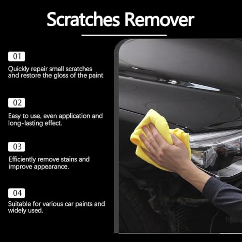 Kit removedor de rayones para auto con esponja y cera, 2 piezas miniatura 6