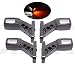 4 x feux de gabarit côté gauche et côté droit 12/24V tricolore à LED rouge et blanc + feu de position lateral pour remorque camion camionette fourgon chassis etc.