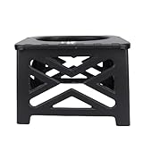 Silla de Marihuana Pequeña, Inodoros Portátiles Robustos PP Anti-Fisura (Black)