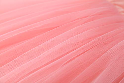 Image of GSVIBK Baby Girls Tutu Dress Sleeveless Toddler Cotton Tulle Skirt Princess Party Prom Dresses