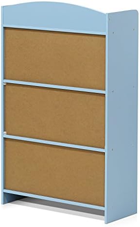FURINNO Bookcases, Wood, Light Blue, one size