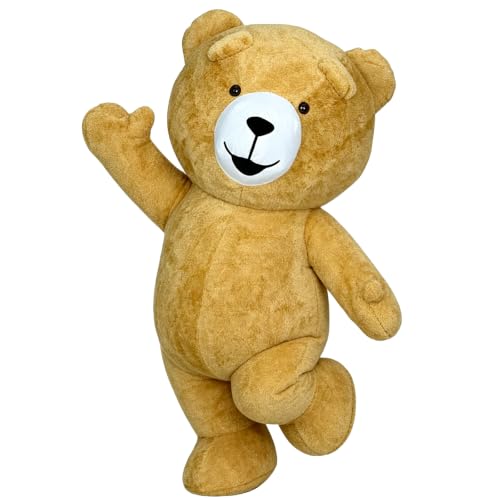 8.5ft Giant Inflatable Bear Costume for Adults Funny Full Body Blow Up Bear Mascot Suit Huge Animal Hallowen Outfit (Brown)