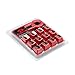 Redragon A103R 12 Keys Double Shot Injection Backlit Metallic Electroplated Red Color Keycaps for Mechanical Switch Keyboards with Key Puller