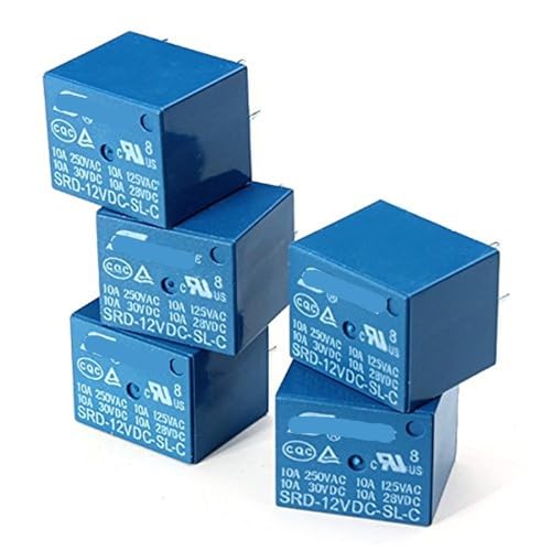 Relais de puissance 12V SRD-12VDC-SL-C T73 évite les surchauffes de circuit imprimé 5 broches