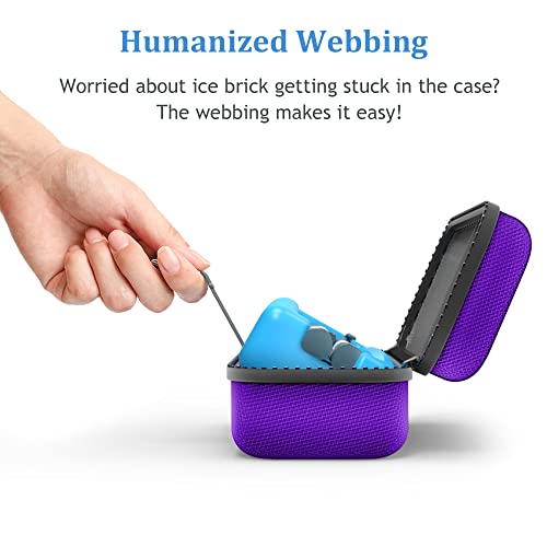 Image of SHBC Insulin Pen Carrying Case Portable Medical Cooler Bag for Diabetes with Protective Ice Brick - Convenient to Changing Needles with Each Injection, Purple, Small, Travel