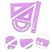 TEHAUX Metal Ruler Set 4pcs Aluminum Alloy Rulers Easy to Read Numbers for Home Office School Math