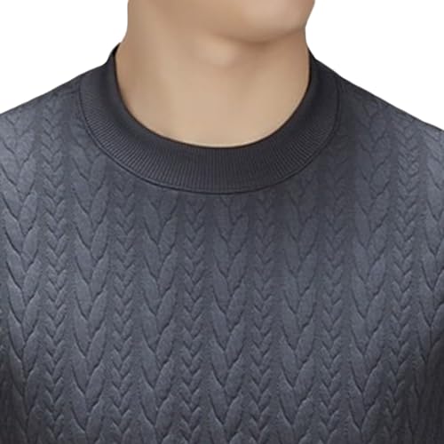 Pull de pêcheur texturé haut de gamme en maille classique torsadée grise