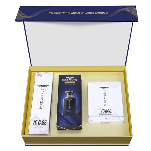 Park Avenue Premium Gift Set For Men – 1 Perfume & 2 – Eau De Parfum Men, 370ml | Perfume for Men | Premium Luxury Fragrance Scent | Long-lasting Aroma Perfume