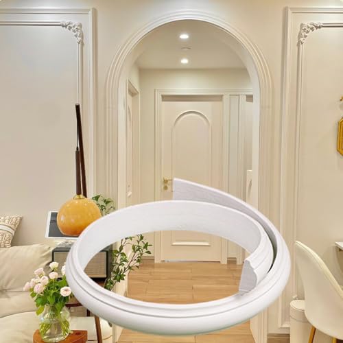 Zeihyeurus Moulure d'arche de Porte Flexible,Kit d'arc de Porte Moulure Cintrée 3D Découpable,Kit de Cadre de Porte Moderne et Souple,Facile à découper,pour Cadres de Porte/Murs/plafonds
