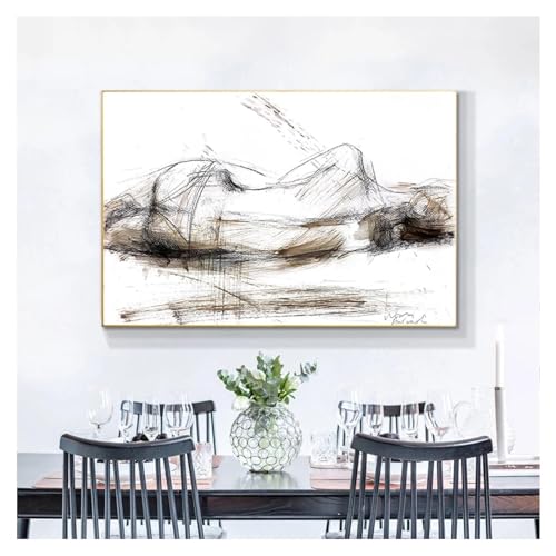 Peinture femme noir et blanc prête à suspendre pour moderniser une chambre sans effort