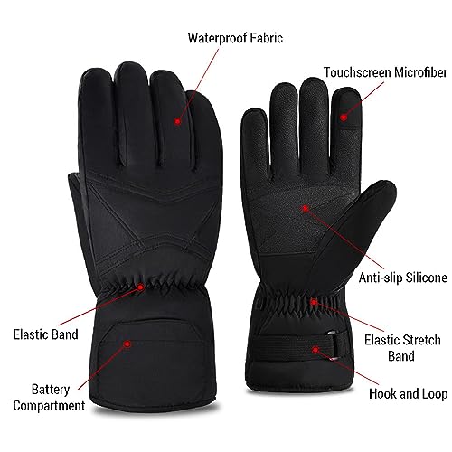 Daconovo aquecidas elétricas à prova d'água térmicas touchscreen aquecedoras de mão com caixa de ba