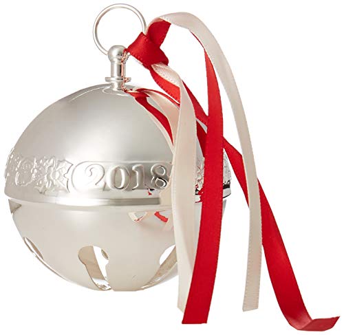 Wallace 2018 Sleigh Bell Silver-Plated Christmas Holiday Ornament, 48th Edition