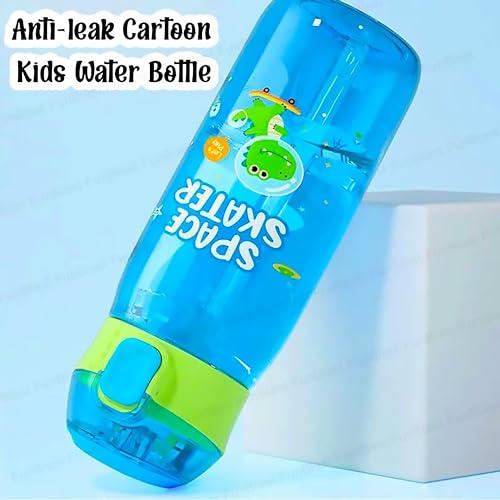 Image of FunBlast Cute Water Bottle with Sipper, Water Bottle for kids, Sipper Bottle for Kids - Anti-leak Cartoon Kids Water Bottle for Kid (630 ML) (Dinosaur)