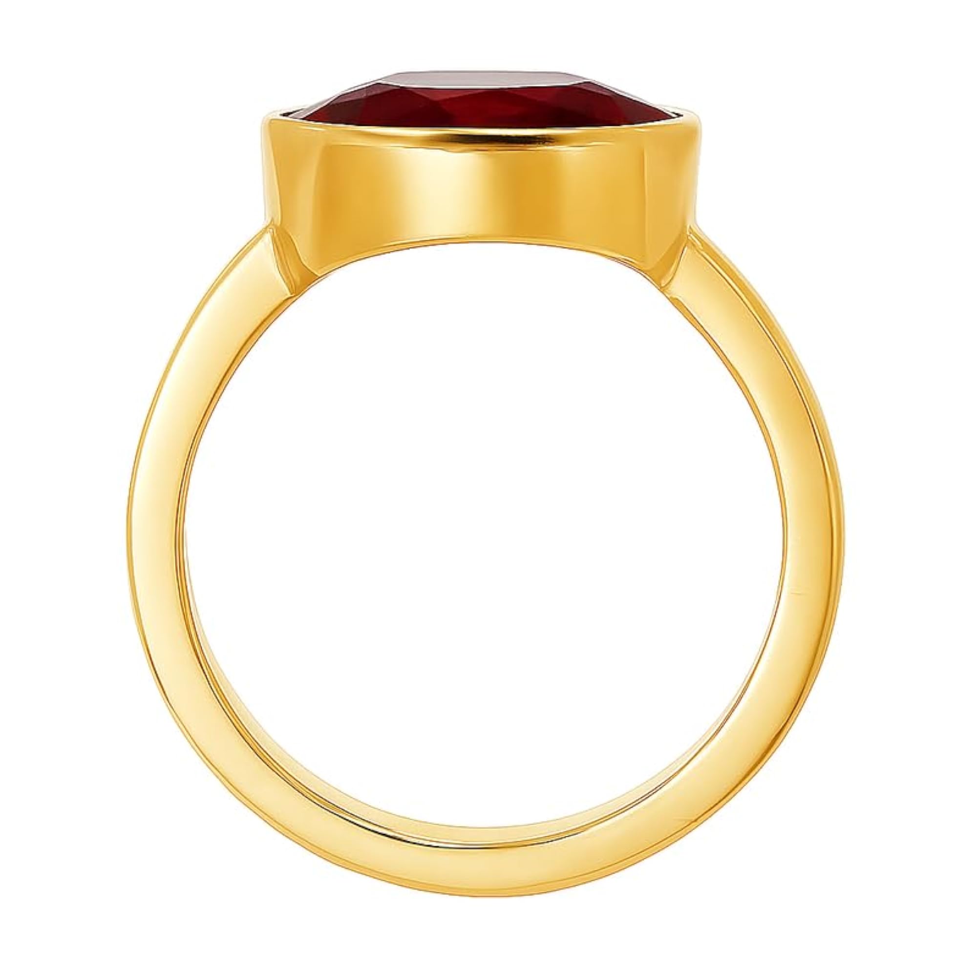Women's Handcrafted Panchdhatu Adjustable Garnet Ring, 14.00 Ct