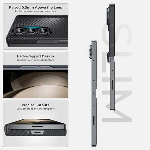 BENKS Z Fold 6 Case Back Cover, Montage ArmorAir for Galaxy Z Fold 6 Case with Hinge Protection, Ultra Slim & Light, PowerShare and Wireless Charging Compatible, Built with Dupont Kevlar 600D & 1500D image 6