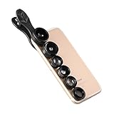 LESHP 7 in 1 Universal Clip Professionelle Handy Kamera Objektiv Kit Teleobjekti + Fisheye +...