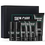 Men’S Skin Care Set: 6-In-1 Mens Skincare Gift Box Facial Kit, Birthday Gifts For Men - Face Wash, Exfoliating Scrub, Day & Night Moisturiser, Anti Wrinkle Serum, Eye Cream - Smooth, Glowing Skin