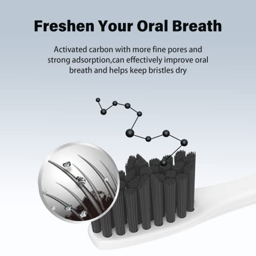 Charcoal Whitening Toothbrush Heads For Philips Sonicare Replacement Heads E-Series,For Phillips Sonicare Replacement Brush Head Essence,Electric Toothbrush Heads For Sonic Care Brush #TOP2
