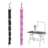Dog Grooming Loop Extender,Cuteabc Dog Grooming Arm Extension Strap,Nylon Pet Grooming Table Straps with 6 D-Ring,Grooming Leash for Dogs Cats Bath and Nail Clippers,Dog Grooming Loop Groomers Helper
