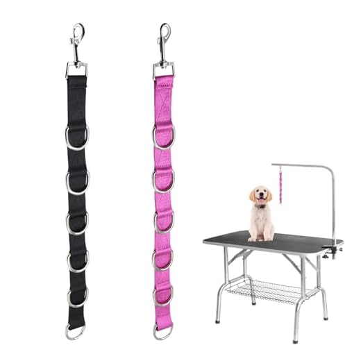 Dog Grooming Loop Extender,Cuteabc Dog Grooming Arm Extension Strap,Nylon Pet Grooming Table Straps with 6 D-Ring,Grooming Leash for Dogs Cats Bath and Nail Clippers,Dog Grooming Loop Groomers Helper