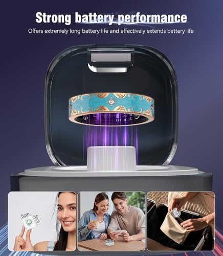 Image of 7 Gen Diamond Smart Ring 【Industry Rank 1-0 Measurement Error】 2026 Smart Ring for Women - Advanced Health Tracker for Wellness and Activity Tracking, Blue 9#
