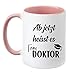 TASSENTICKER® "Ab jetzt heisst es Frau Doktor - beidseitig Bedruckt - Kaffeetasse - Becher - Geschenk - Geschenkidee (rosa)