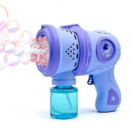 Bubble Gun Machine for Kids Toddlers | 5000+ Bubbles Per Minute | Leak-Proof, Automatic Space Bubble Blower with Led Light (Style 6)