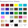Lya Vinyl 68 Pack Permanent Vinyl, Self Adhesive Vinyl Sheets for Cutting Machine, Permanent Outdoor Sheets for Party Decoration, Sticker, DIY Mug, Car Decal #1