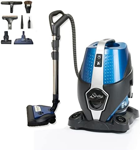 Sirena Bagless Vacuum Cleaner Premium Pack - Water Filtration Vacuum - Bonus 2 Twister Air Purifier, HEPA Filter and Turbo Brush - Wet Dry Vacuum - Hardwood Floor Sweeper and Pet Hair Cleaner