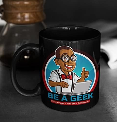 Be a Geek Black Coffee Mug with Printed Box|Mug for Computer Enthusiast,Programmer,Coder,Gamers,Designers,Engineers