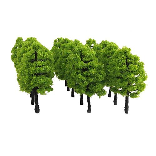AMOYER Modelo 20pcs 1.38Inch árboles Modelo De Plástico Mini Artificial Árboles Niños...