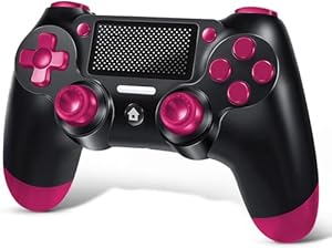 BJXOZ Wireless Controller für PS4, Gamepad mit Dual Vibration, 1000 mAh, Audiobuchse, 6-Achsen Gyro Sensor, Screenshot, Touchpanel, Controller für PS4/Slim/Pro/PC