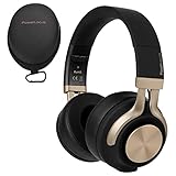 PowerLocus Auriculares Bluetooth Diadema P3,[Bluetooth 5.0,40h de música] Cascos Bluetooth Inalámbrico Plegable Casco Bluetooth y Audio Cable Sonido Estéreo con Micrófono para iPhone, Móviles, TV, PC