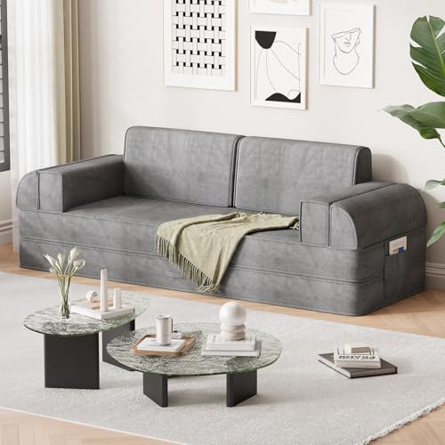 DSNAPE Convertible Futon Sofa Bed Queen, DIY Multi-Style